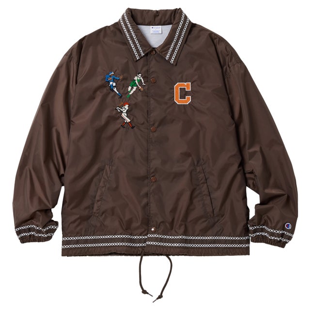 ジャケット コーチ アウター メンズ レディース クロスステッチ ナイロン COACH JACKET CROSS STEACH C8-C604 （ブラウン(860)）