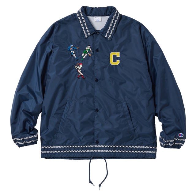 ジャケット コーチ アウター メンズ レディース クロスステッチ ナイロン COACH JACKET CROSS STEACH C8-C604 （ネイビー(370)）
