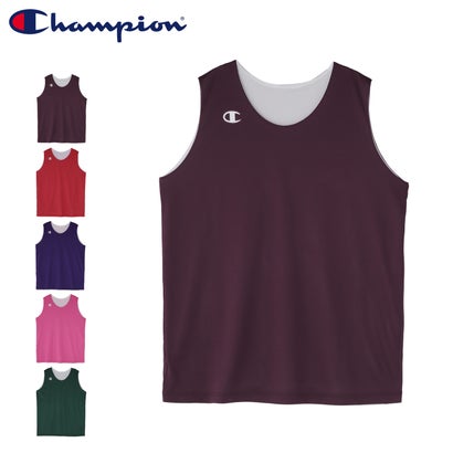 チャンピオン Champion タンクトップ リバーシブルタンク ノースリーブ バスケットボール ウェア メンズ レディース CBLR2300 （スカーレット(SC)）｜詳細画像