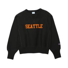 リバースウィーブ スウェット トレーナー レディース クルーネックス 裏起毛 RW CREW NECK SWEATSHIRT CW-C003 （オフブラック(055)）