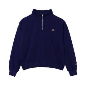 スウェット シャツ レディース ハーフジップ 裏毛 HALF ZIP SWEATSHIRT CW-C011 （インクブルー(352)）