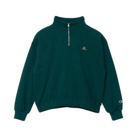 スウェット シャツ レディース ハーフジップ 裏毛 HALF ZIP SWEATSHIRT CW-C011 （ダルグリーン(552)）