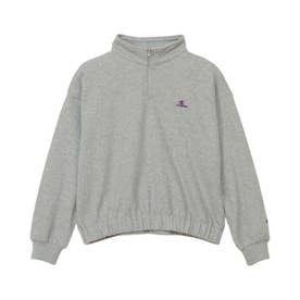 スウェット シャツ レディース ハーフジップ 裏毛 HALF ZIP SWEATSHIRT CW-C011 （ヘザーグレー(060)）