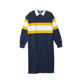 ワンピース 長袖 ロング レディース ONEPIECE DRESS オフブラック ネイビー グリーン CW-A403 （ネイビー(370)）