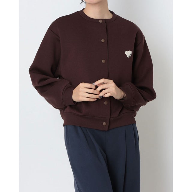 レディース SNAP CARDIGAN  CW-E005 （ダークブラウン）