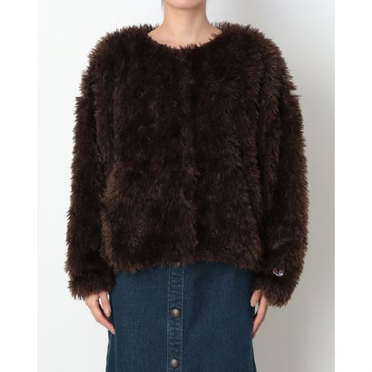 フリースジャケット SNAP FLEECE CARDIGAN （BROWN）｜詳細画像