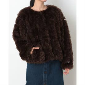 フリースジャケット SNAP FLEECE CARDIGAN （BROWN）