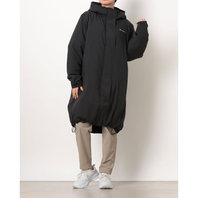 レディース ベンチコート PADED LONG COAT_ CW-ES602 （ブラック）