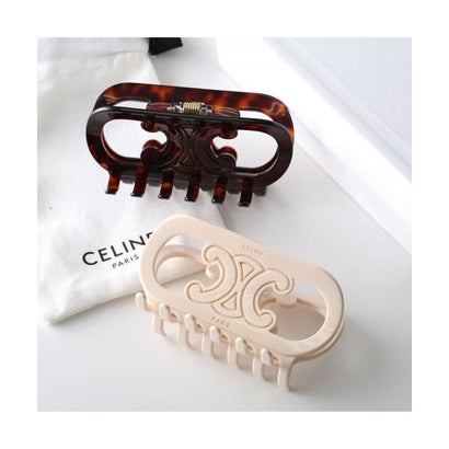 セリーヌ CELINE CELINE  ヘアクリップ MAILLON TRIOMPHE HAIR B10E34U97 （19DT/Dark-Havana/ブラウン）｜詳細画像