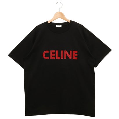 セリーヌ CELINE Tシャツ カットソー クルーネックTシャツ ブラック レッド メンズ CELINE 2X51I671Q 38BR （BLACK RED）｜詳細画像