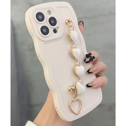ハートチェーン iPhoneカバー アイフォン スマホケース ipc838 （ホワイト）｜詳細画像