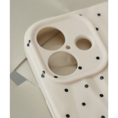 ドット×リボン iPhoneカバー アイフォン スマホケース ipc832 （ホワイト）｜詳細画像