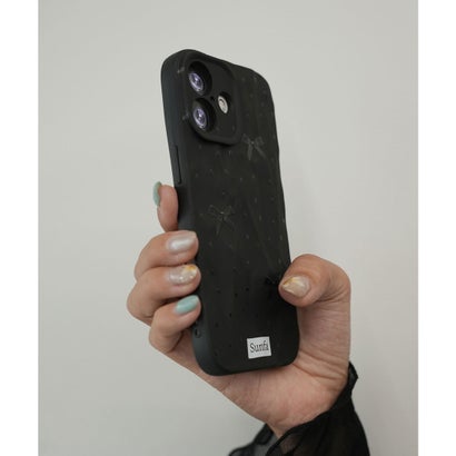 ドット×リボン iPhoneカバー アイフォン スマホケース ipc832 （ホワイト）｜詳細画像