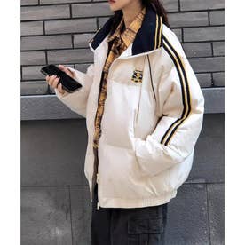 エンブレム＆ダブルライン 中綿ジャケット culw953 （アイボリー）