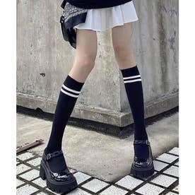 ダブルライン ハイソックス cula1658 （ブラック）