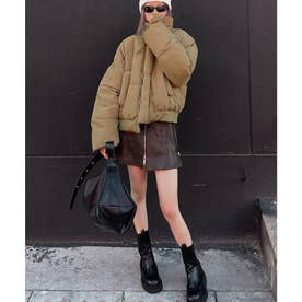 スタンドカラー 中綿ジャケット culw961 （ブラウン）