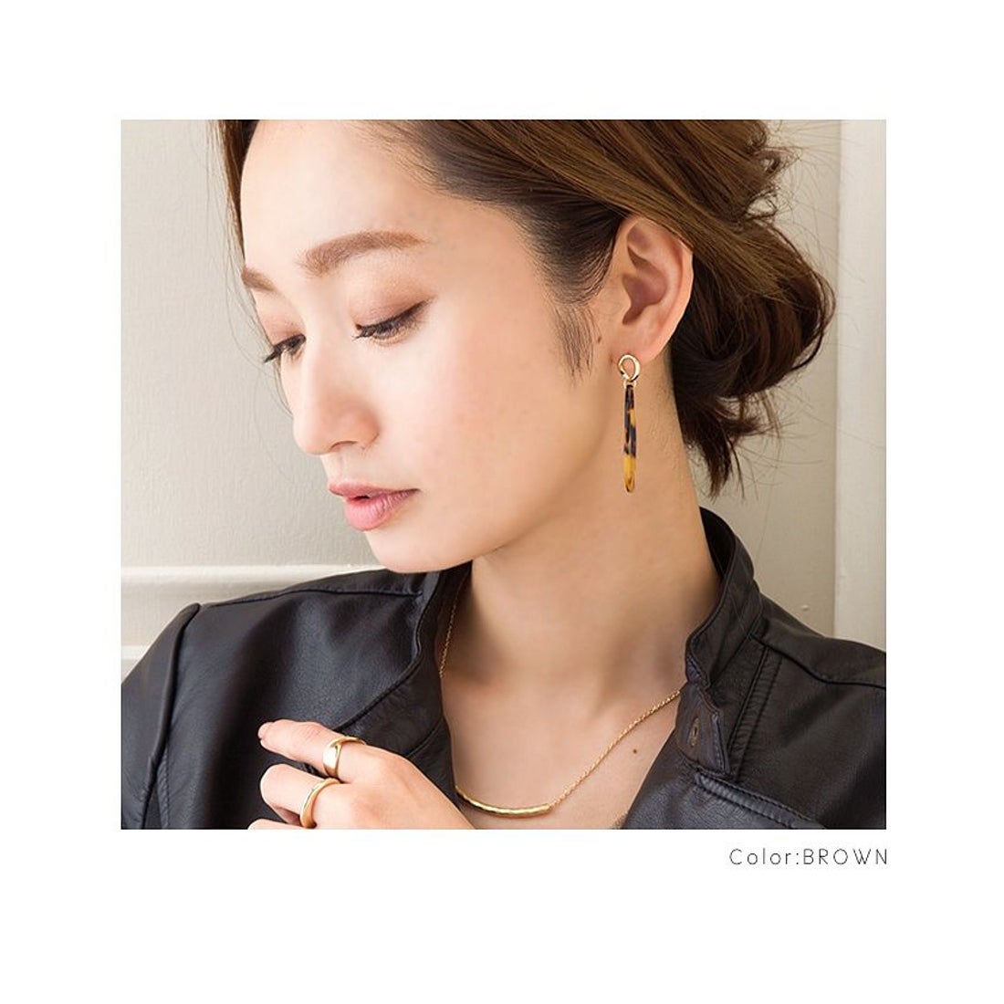 クリームドット Cream dot. 個性を演出するゴールドリング×変形べっ甲 