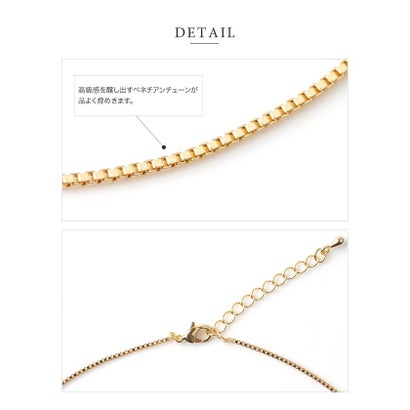 クリームドット Cream dot. ベネチアンチェーンが煌めくチョーカーネックレス （シルバー）｜詳細画像