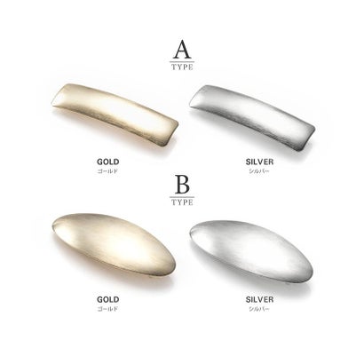 クリームドット Cream dot. 全8タイプから選べるシンプルメタルバレッタ （A：シルバー）｜詳細画像