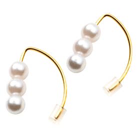 クリームドット Cream dot. 女らしさ香る3連パールのミニマムフック