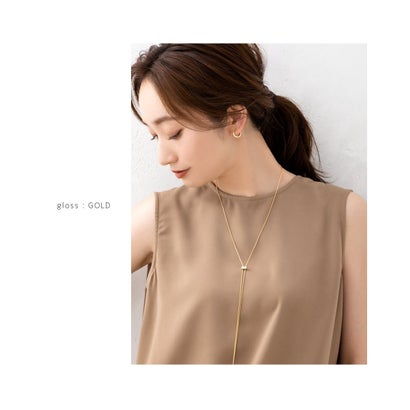クリームドット Cream dot. スライドアジャスターの2typeループタイネックレス （ゴールド）｜詳細画像