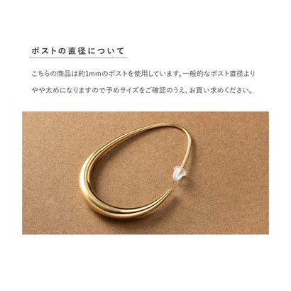 クリームドット Cream dot. 大人モードな存在感を添えるドロップフープピアス （シルバー）｜詳細画像