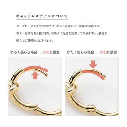 クリームドット Cream dot. 誕生月カラーが煌くステンレス製ラインストーンフープピアス （シルバー：10月）｜詳細画像