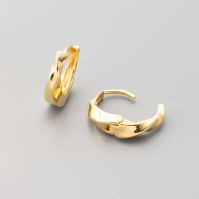 選べるセグメントビジュー/ツイストのフープピアス （ピアス：B：シルバー）｜詳細画像