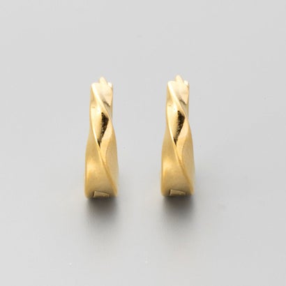 選べるセグメントビジュー/ツイストのフープピアス （ピアス：A：シルバー）｜詳細画像