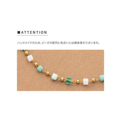 上品マルチカラーのステンレス製華奢ブレスレット （ワンサイズ：ターコイズグリーン）｜詳細画像