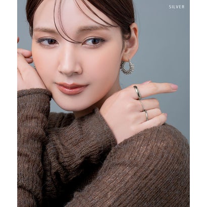 甲丸×華奢で使いやすいステンレス製3SETリング （ピンクゴールド）｜詳細画像