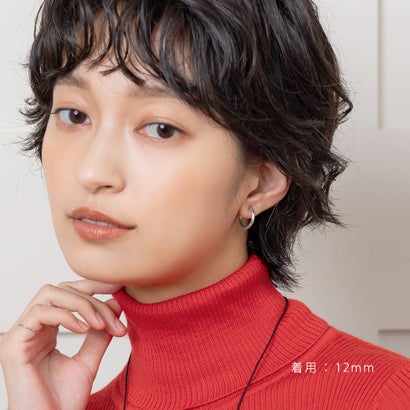 クリームドット Cream dot. 選べる6サイズ、シンプルで身につけやすいステンレス製フープイヤリング （ゴールド）｜詳細画像