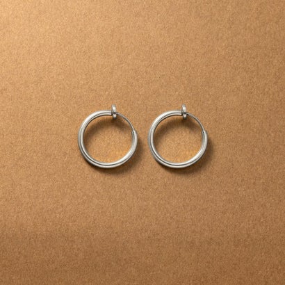クリームドット Cream dot. 選べる6サイズ、シンプルで身につけやすいステンレス製フープイヤリング （ゴールド）｜詳細画像