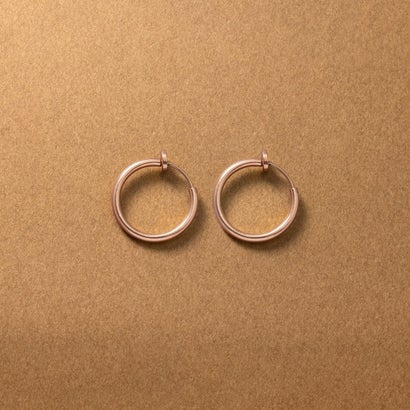 クリームドット Cream dot. 選べる6サイズ、シンプルで身につけやすいステンレス製フープイヤリング （ゴールド）｜詳細画像