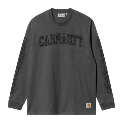 長袖カモスネークTシャツ（Long Sleeve Camo Snake T-Shirt） （Black (Garment Dyed)）｜詳細画像