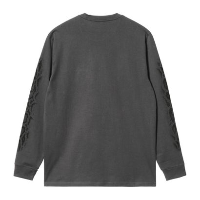 長袖カモスネークTシャツ（Long Sleeve Camo Snake T-Shirt） （Black (Garment Dyed)）｜詳細画像