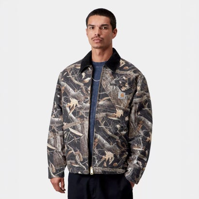 カーハート ワークインプログレス Carhartt WIP オージー デトロイト ジャケット（OG Detroit Jacket） （Camo Feather Tree, Black / Black, Heavy stone wash）｜詳細画像