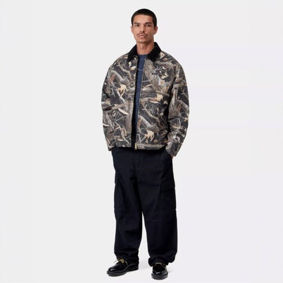カーハート ワークインプログレス Carhartt WIP オージー デトロイト ジャケット（OG Detroit Jacket） （Camo Feather Tree, Black / Black, Heavy stone wash）｜詳細画像