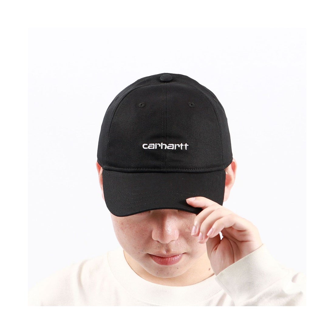 カーハート ワークインプログレス Carhartt WIP 日本正規品 カーハート キャップ Carhartt WIP CANVAS SCRIPT CAP 帽子 6パネル コットン ロゴ サイズ調整 I028876 ブラウン - ファッション通販