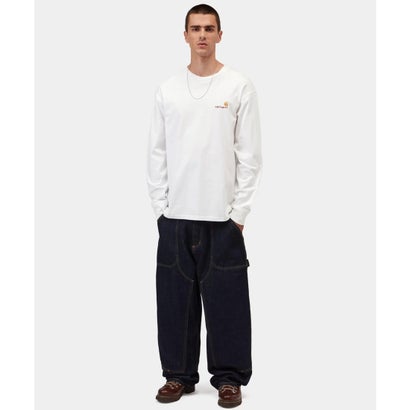 長袖 Tシャツ ロンT メンズ ワンポイント ロゴ （WHITE）｜詳細画像