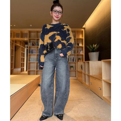 《MAIKOさん×クラシカルエルフコラボ》もう、普通のデニムじゃ物足りない。ウエストデザインデニム （ブルー）｜詳細画像