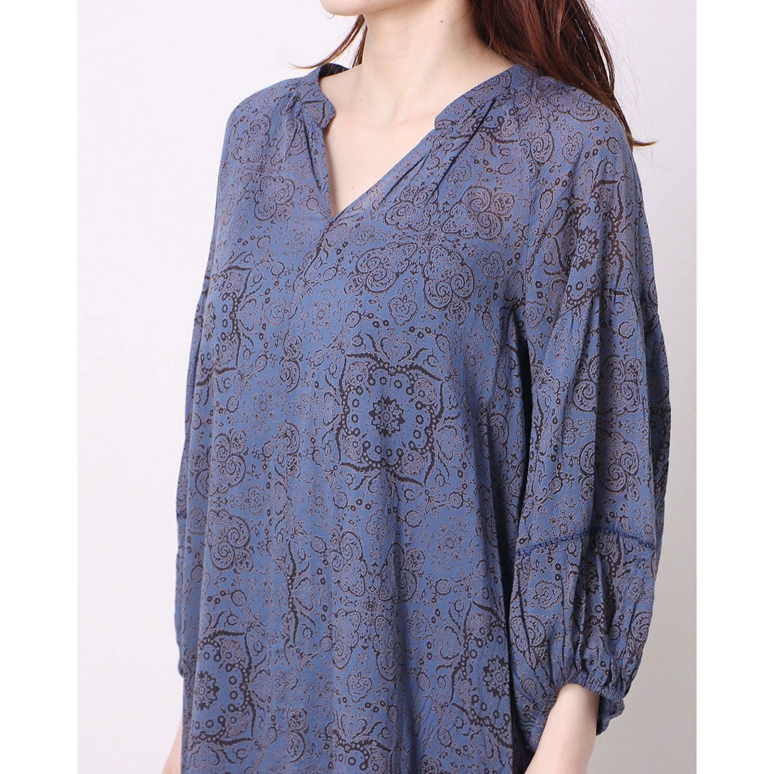チーク Cheek インド更紗ティアードワンピース （BLUE） -ファッション 