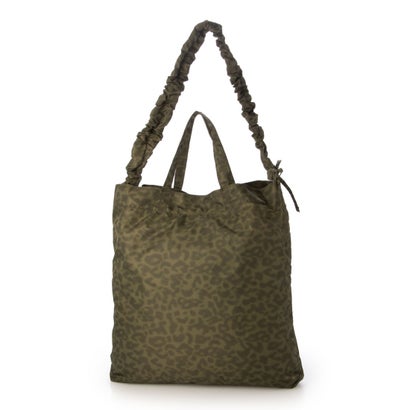 C8955 LEOPARD ECO TOTE （カーキ）｜詳細画像