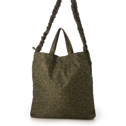 C8955 LEOPARD ECO TOTE （カーキ）｜詳細画像