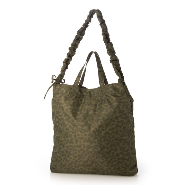 C8955 LEOPARD ECO TOTE （カーキ）