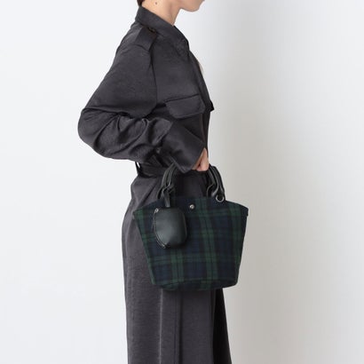 C8935 FABRIC TOTE （グリーンチェック）｜詳細画像