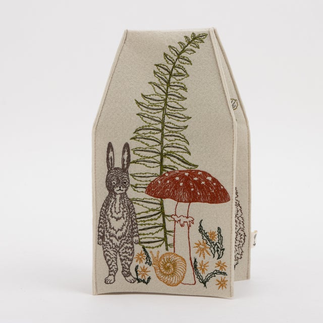 【正規取扱店】Tissue Box Cover Mushrooms and Ferns （FREE）