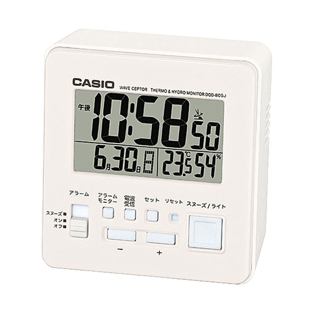 CASIO 電波時計 置時計 / DQD-805J-7JF （ホワイト） -ファッション通販 FASHION WALKER