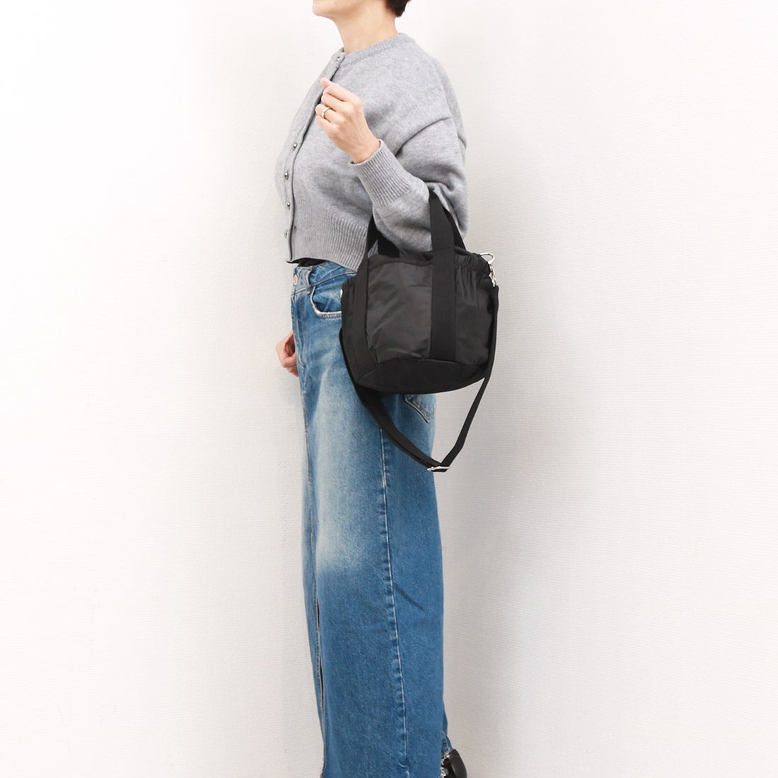 カシュカシュ cache cache ドローコードナイロントートバッグ （BE