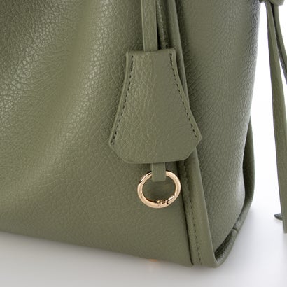 ポーチ付シボソフト合皮トート （グレイッシュベージュ）｜詳細画像
